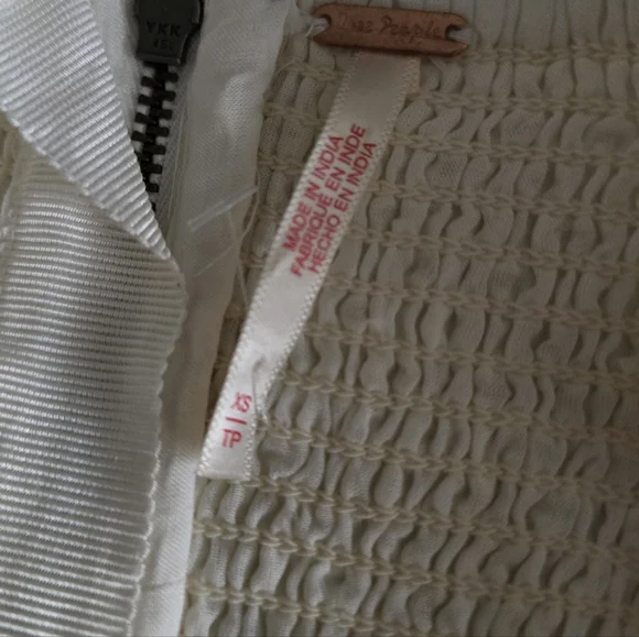 Nwt Free People Berry Kiss Mini Dress Cream Eyelet Off Shoulder Coquette Coastal - Picture 7 of 16